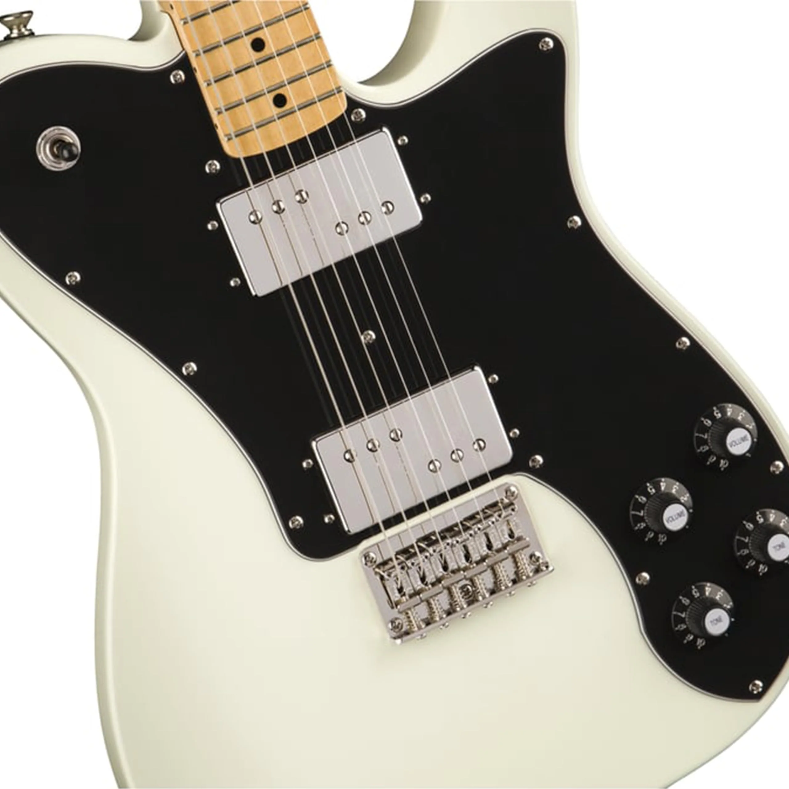 Squier Classic Vibe '70s Telecaster® Deluxe, Maple Fingerboard, Olympic White - 0374060505 Bundle w/ 12-Pack Guitar Pick and Liquid Audio Polishing Cloth - Image 3