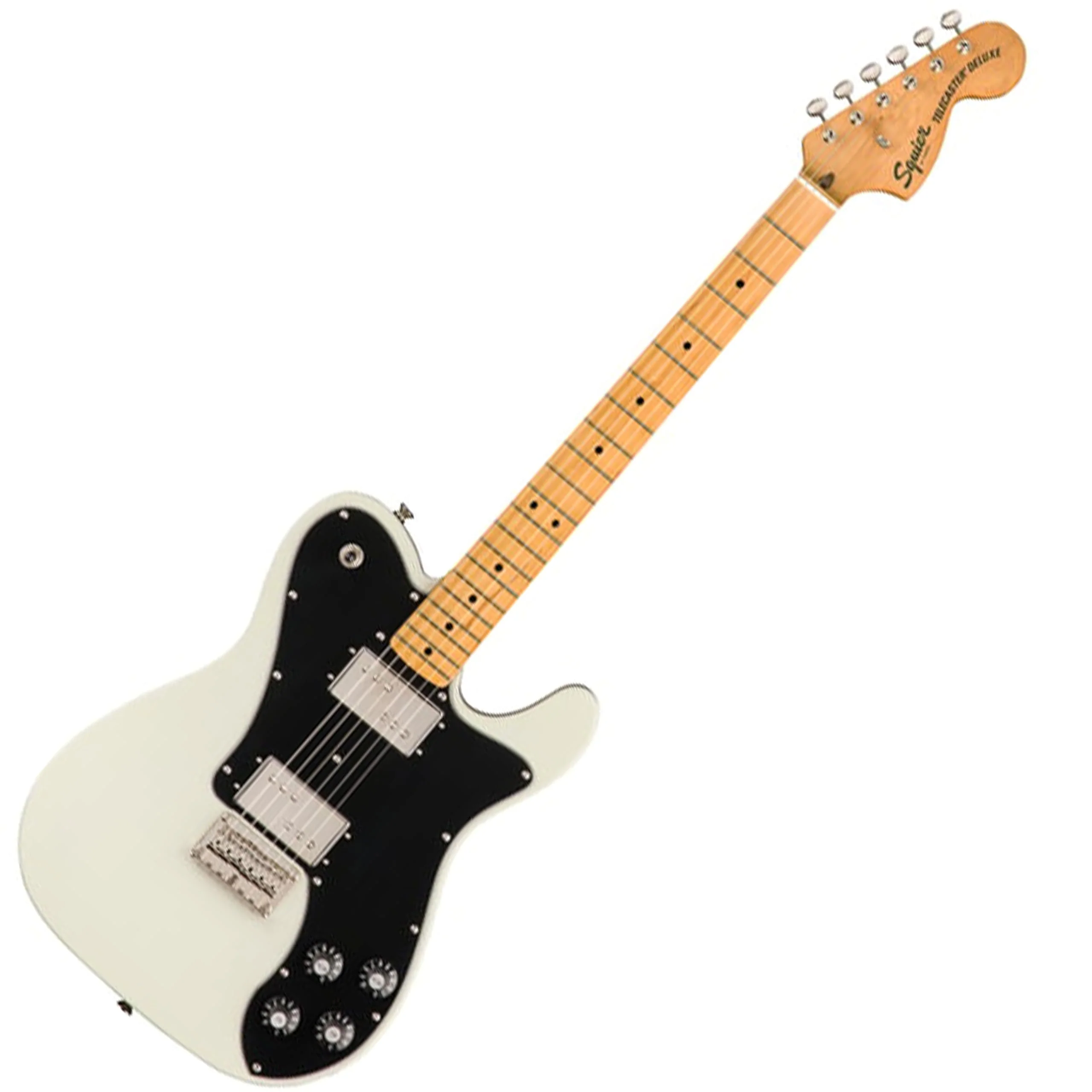 Squier Classic Vibe '70s Telecaster® Deluxe, Maple Fingerboard, Olympic White - 0374060505 Bundle w/ 12-Pack Guitar Pick and Liquid Audio Polishing Cloth - Image 4