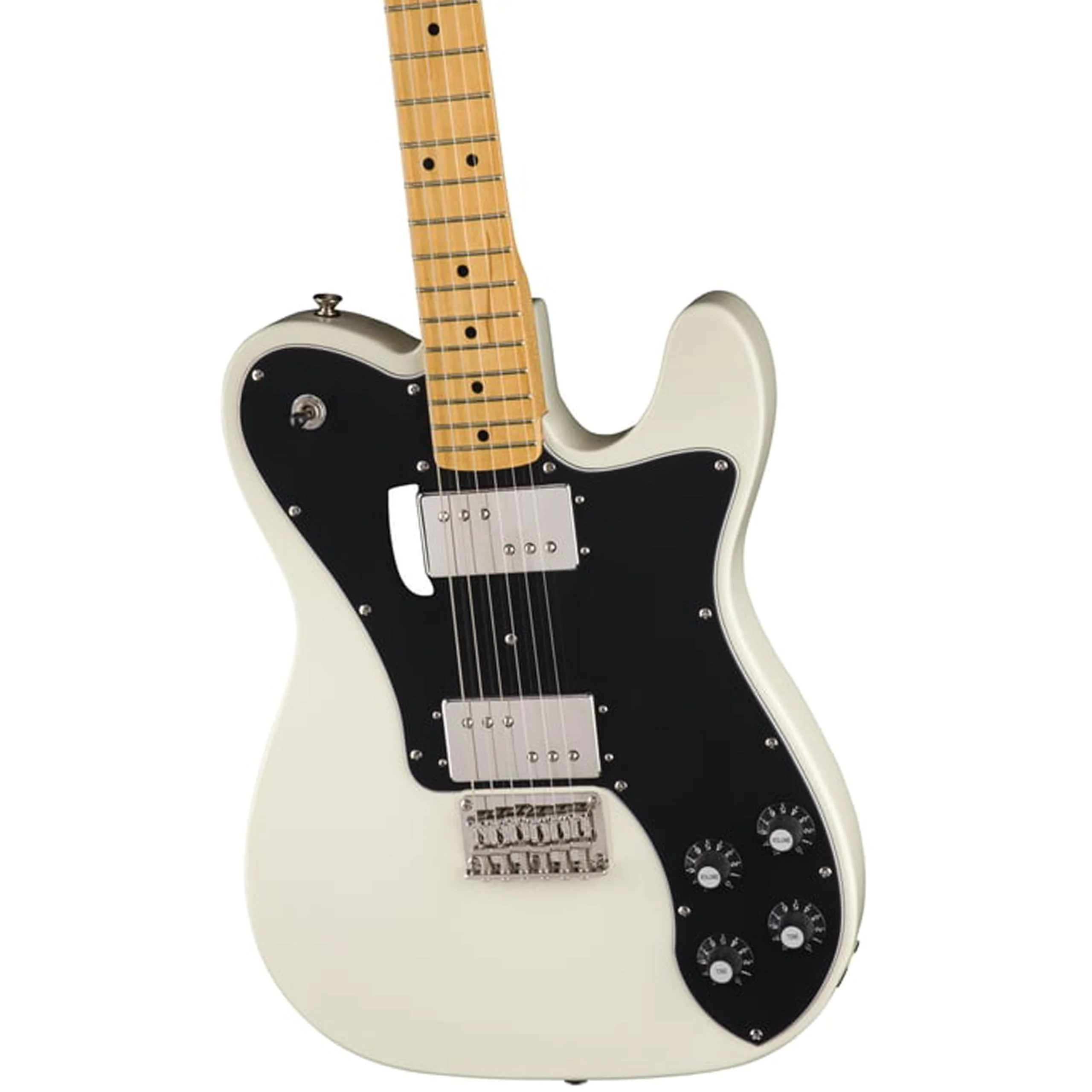 Squier Classic Vibe '70s Telecaster® Deluxe, Maple Fingerboard, Olympic White - 0374060505 Bundle w/ 12-Pack Guitar Pick and Liquid Audio Polishing Cloth - Image 6