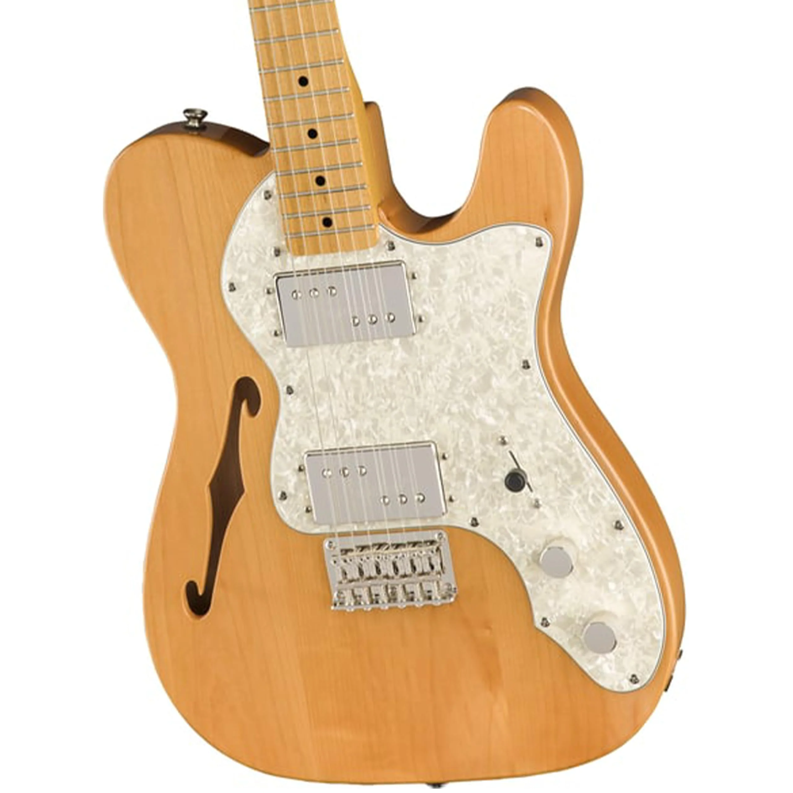 Squier Classic Vibe '70s Telecaster Thinline®, Maple Fingerboard, Natural - 0374070521 Bundle w/ 12-Pack Guitar Pick and Liquid Audio Polishing Cloth - Image 4