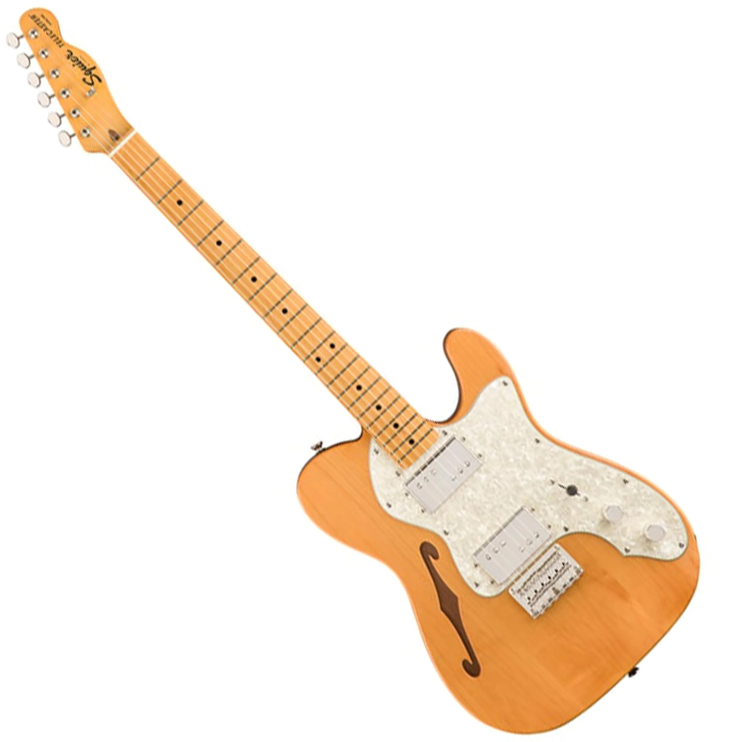 Squier Classic Vibe '70s Telecaster Thinline®, Maple Fingerboard, Natural - 0374070521 Bundle w/ 12-Pack Guitar Pick and Liquid Audio Polishing Cloth - Image 5