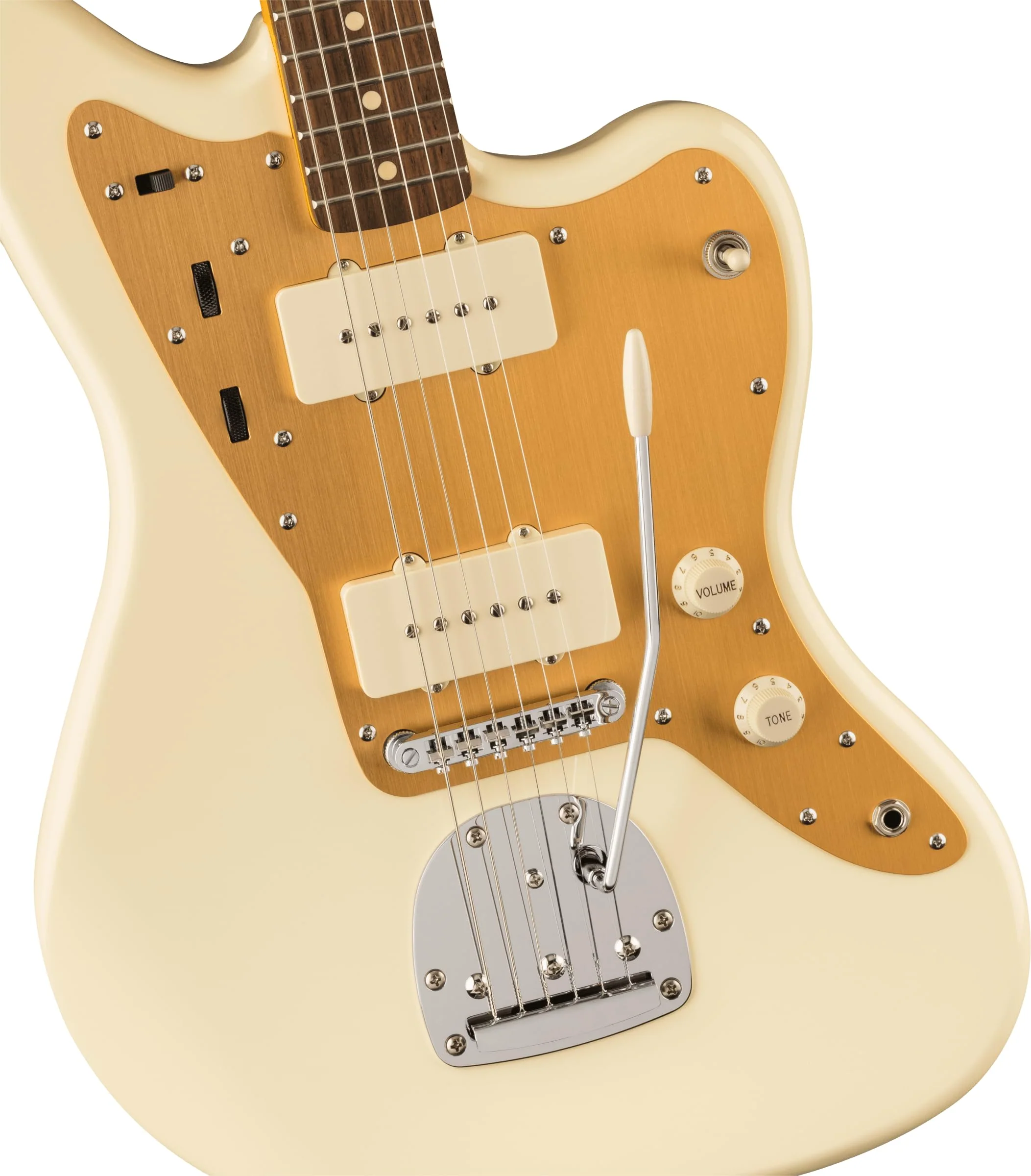 Squier J Mascis Jazzmaster Electric Guitar, with 2-Year Warranty, Vintage White, Laurel Fingerboard - Image 3