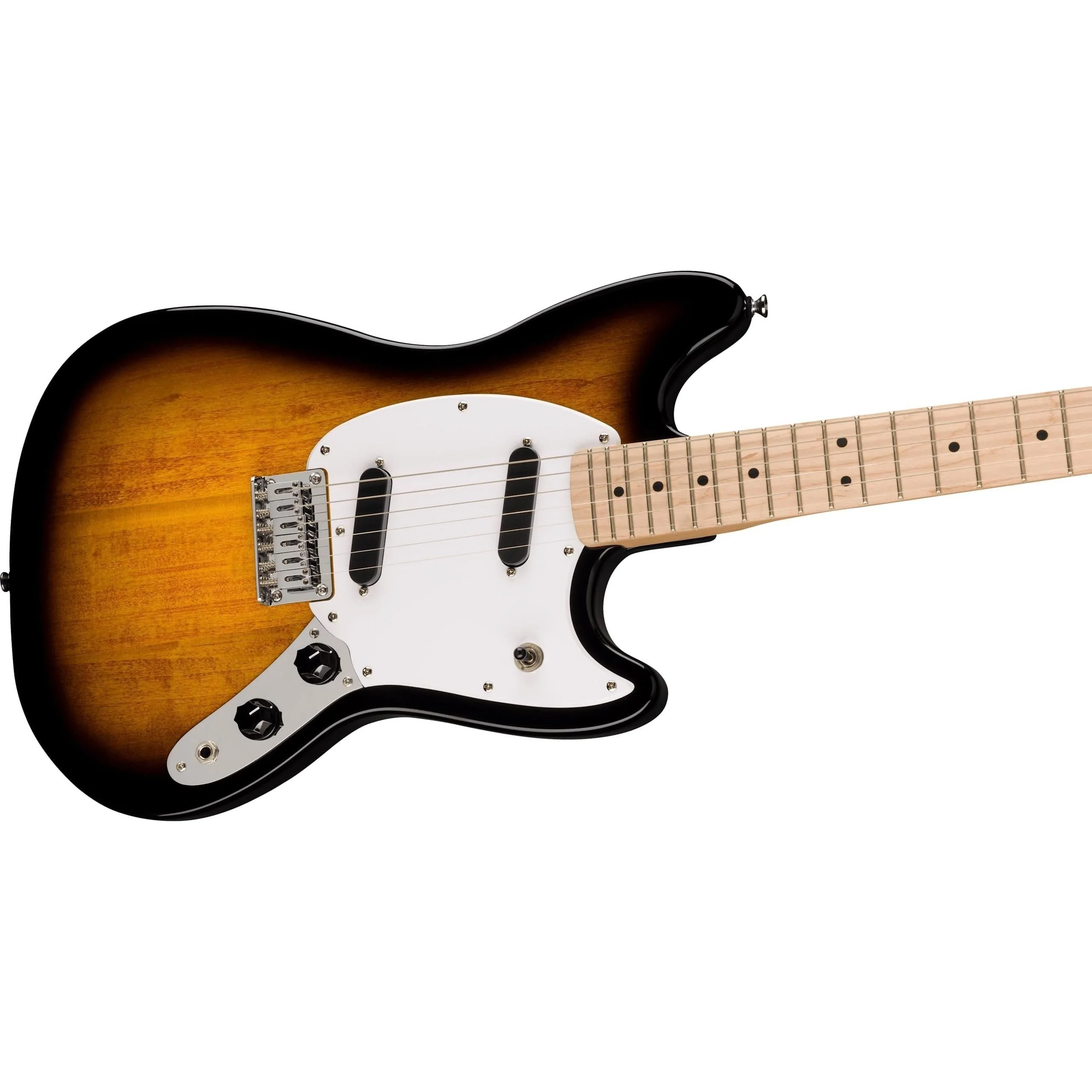 Squier Sonic Mustang Electric Guitar, with 2-Year Warranty, 2-Color Sunburst, Maple Fingerboard - Image 4