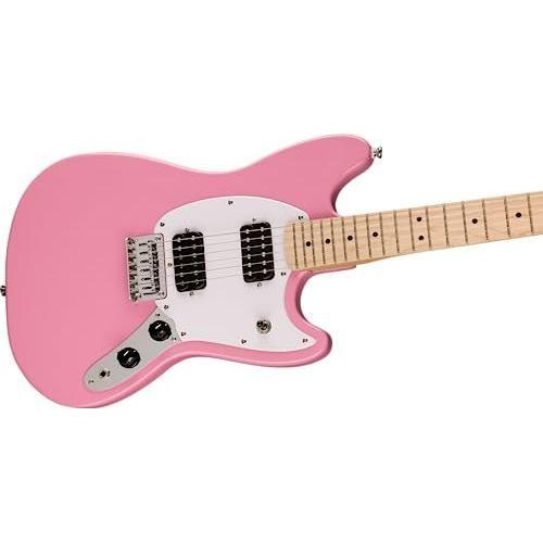 Squier Sonic Mustang Electric Guitar, with 2-Year Warranty, Flash Pink, Maple Fingerboard - Image 4