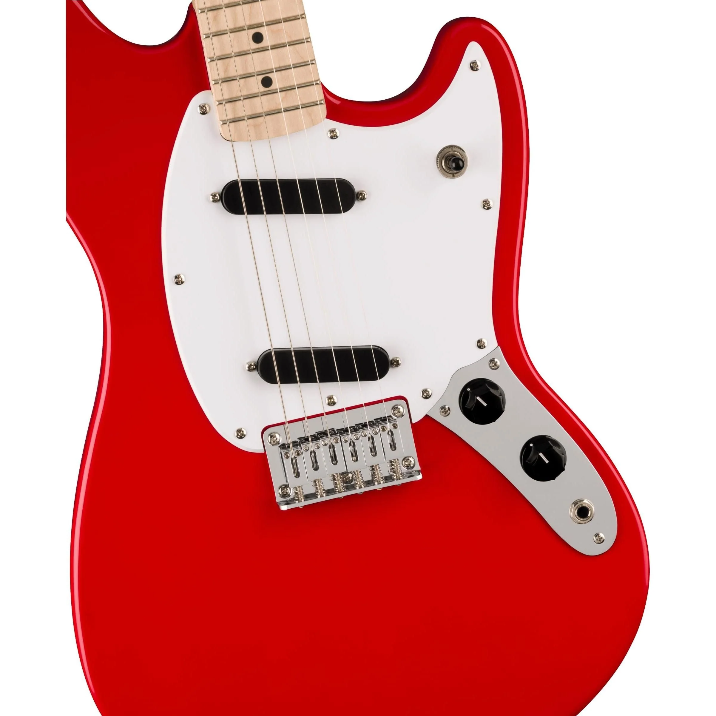 Squier Sonic Mustang Electric Guitar, with 2-Year Warranty, Torino Red, Maple Fingerboard - Image 3