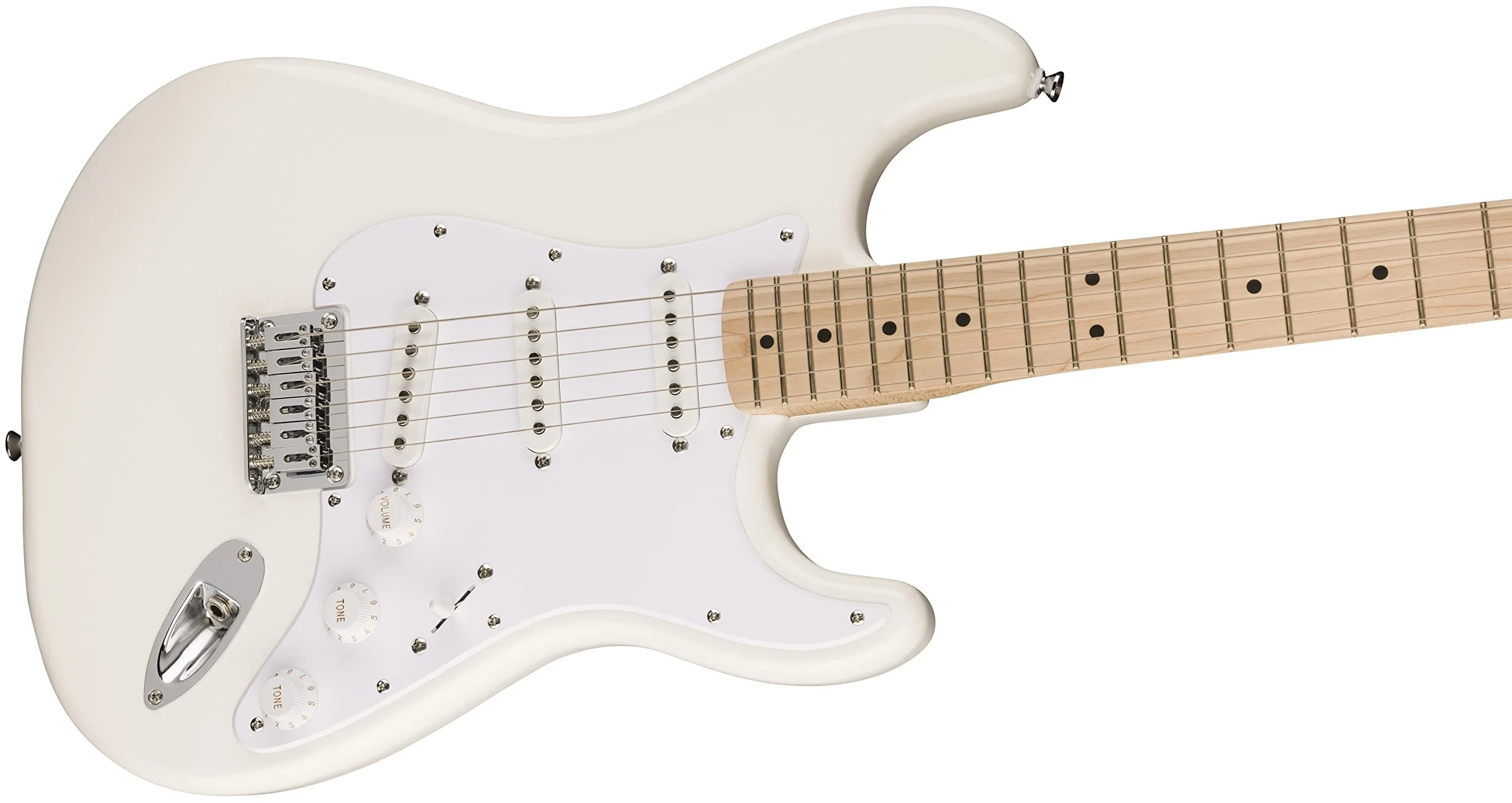 Squire Sonic Stratocaster HT Electric Guitar, Arctic White, Maple Fingerboard, White Pickguard - Image 3
