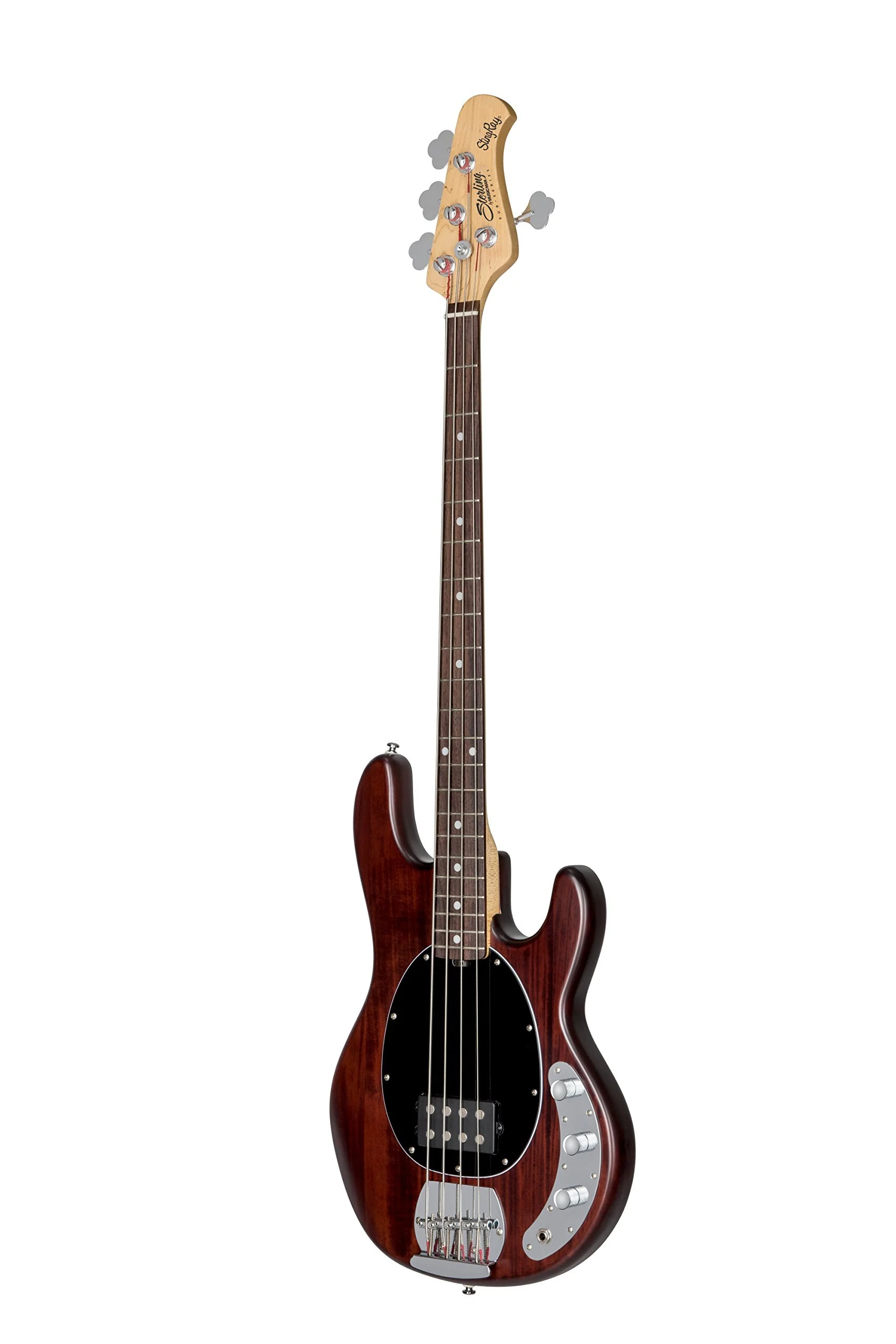 Sterling by Music Man StingRay Ray4 Bass Guitar in Walnut Satin - Image 5