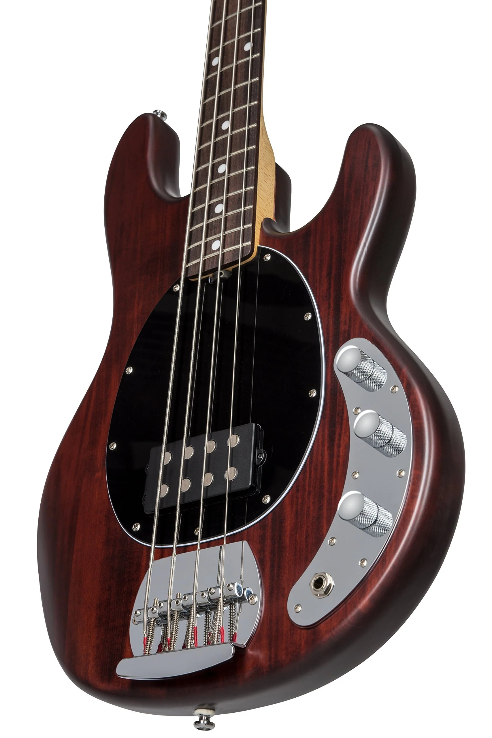 Sterling by Music Man StingRay Ray4 Bass Guitar in Walnut Satin - Image 6