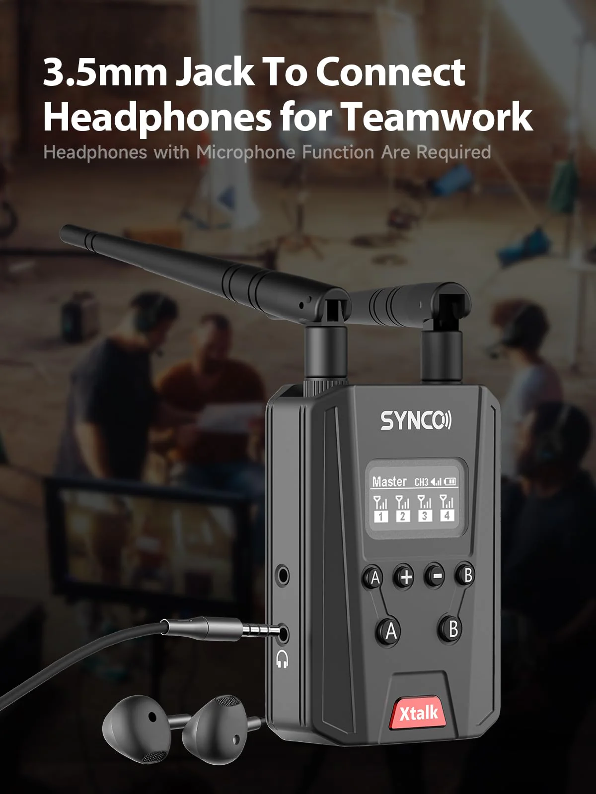 SYNCO XTALK Link Signal Boost, Three Mode Compatible with All Xtalk Wireless Intercom Headsets for Seamless Connectivity, Xtalk-Link Headsets - Image 3