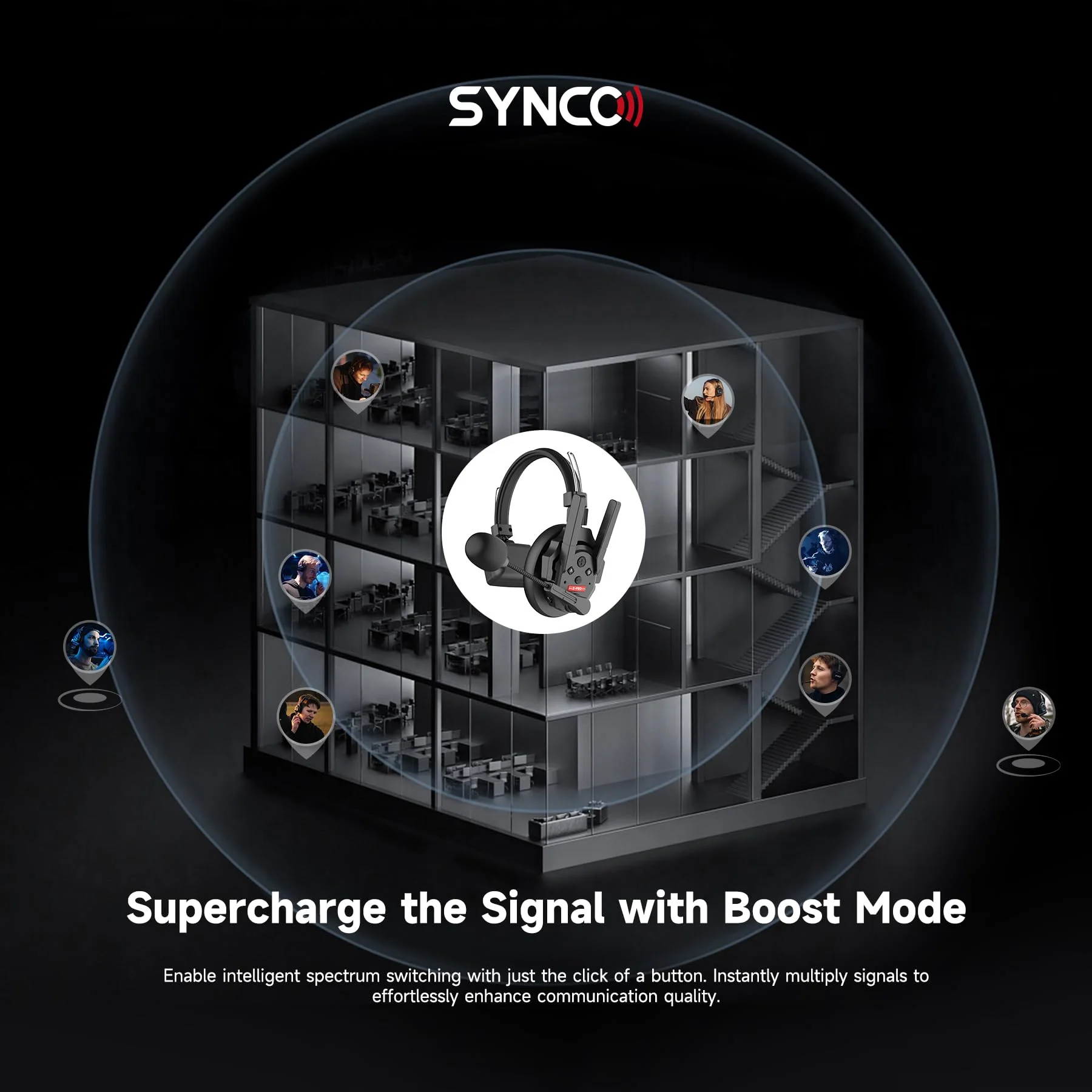 SYNCO XTALK PRO Wireless Intercom Headset System 2.4 GHz 1640feet/500 Meter Long Distance Range Communication Headset for Live Show Stage Performance Movie Shoot - Image 14