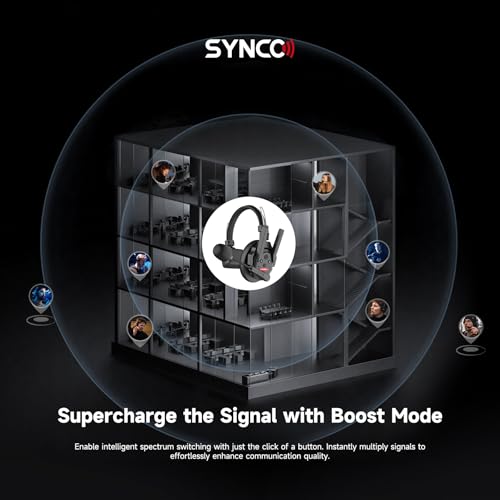 SYNCO XTALK PRO Wireless Intercom Headset System 2.4 GHz 1640feet/500 Meter Long Distance Range Communication Headset for Live Show Stage Performance Movie Shoot - Image 5
