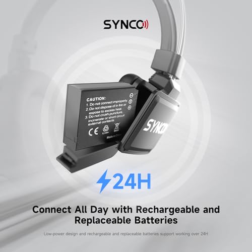 SYNCO XTALK PRO Wireless Intercom Headset System 2.4 GHz 1640feet/500 Meter Long Distance Range Communication Headset for Live Show Stage Performance Movie Shoot - Image 8
