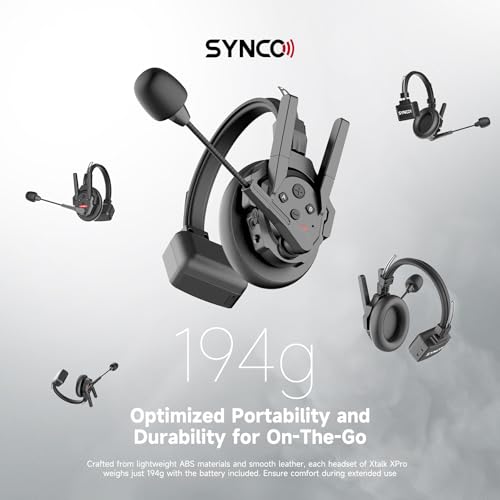 SYNCO XTALK PRO Wireless Intercom Headset System 2.4 GHz 1640feet/500 Meter Long Distance Range Communication Headset for Live Show Stage Performance Movie Shoot - Image 9
