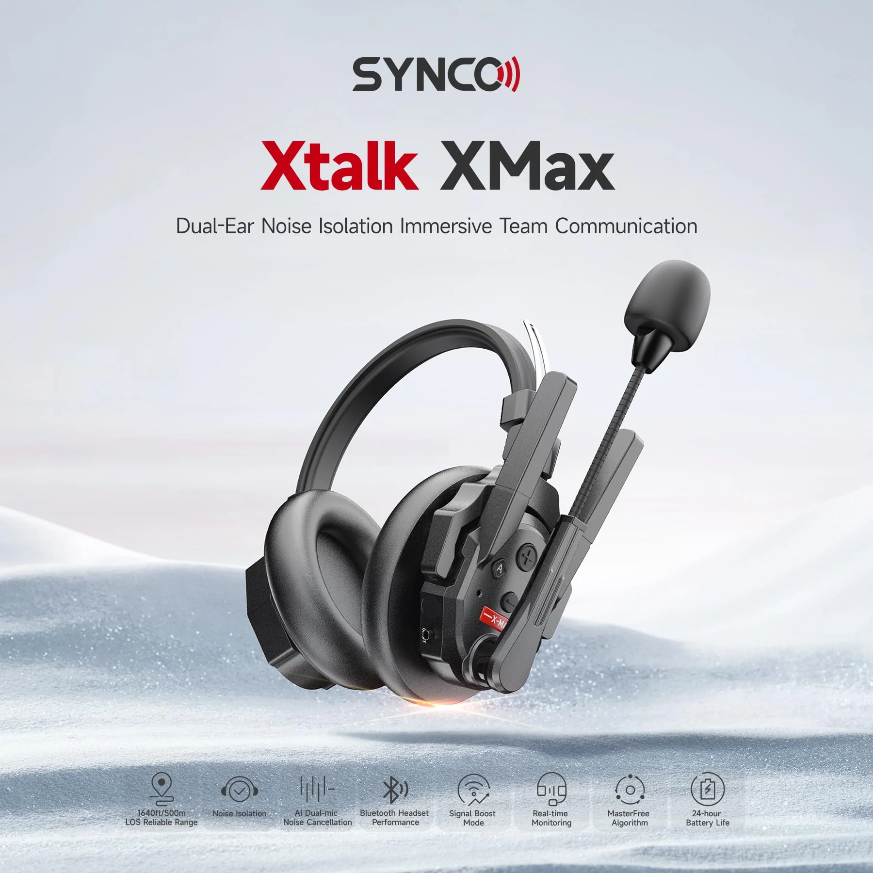 SYNCO Xtalk XMax2 Full-Duplex Wireless Intercom System with 2 Double-Ear Headsets (2.4 GHz) Random Master Device Design for Team Communication,Movie Shoot,Live Show Stage Performance - Image 21