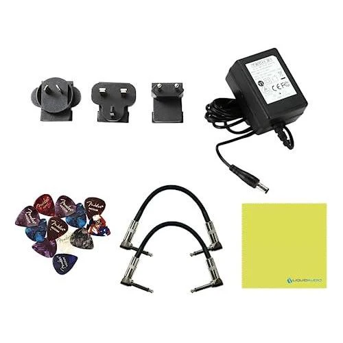 Tech 21 FL5-V2 Fly Rig 5 V2 Multi-Effects Pedal XLR Output Bundle w/ 2x Strukture S6P48 Woven Right Angle Patch Cables, 12x Fender Picks and Liquid Audio Polishing Cloth - Image 7