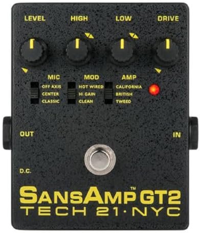 Tech 21 SansAmp GT2 Tube Amp Emulator Pedal - Image 2