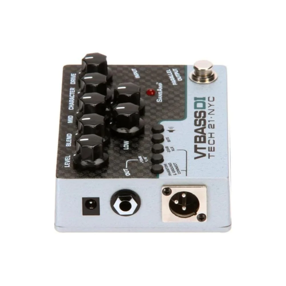 Tech 21 SansAmp VT Bass DI Pedal Bundle w/ 2x Strukture Patch Cables, 12x Guitar Picks & Liquid Audio Polishing Cloth CS-VTB-DI - Image 5