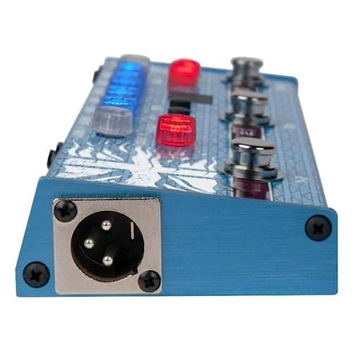 Tech 21 SH1 Steve Harris Signature SansAmp Pedal 4-b Active EQ Bundle w/ 2x Strukture S6P48 Woven Right Angle Patch Cables, 12x Fender Picks and Liquid Audio Polishing Cloth - Image 3