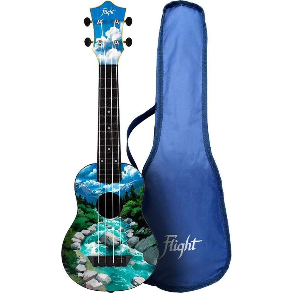 Flight, 4-String Travel Series Soprano Ukulele, Yellow (TUS-35YW) - Image 6