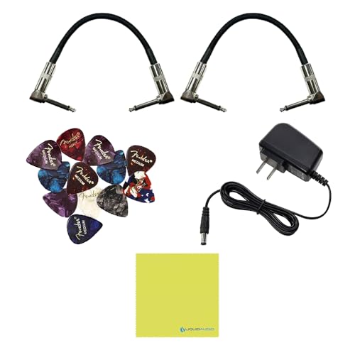 Universal Audio UAFX Ruby '63 Top Boost Amplifier Bundle with 2 Right Angle Patch Cables, 9V Power Adapter, 12 Guitar Picks, and Polishing Cloth – Vintage British Tube Amp Tones, Dynamic Response - Image 2