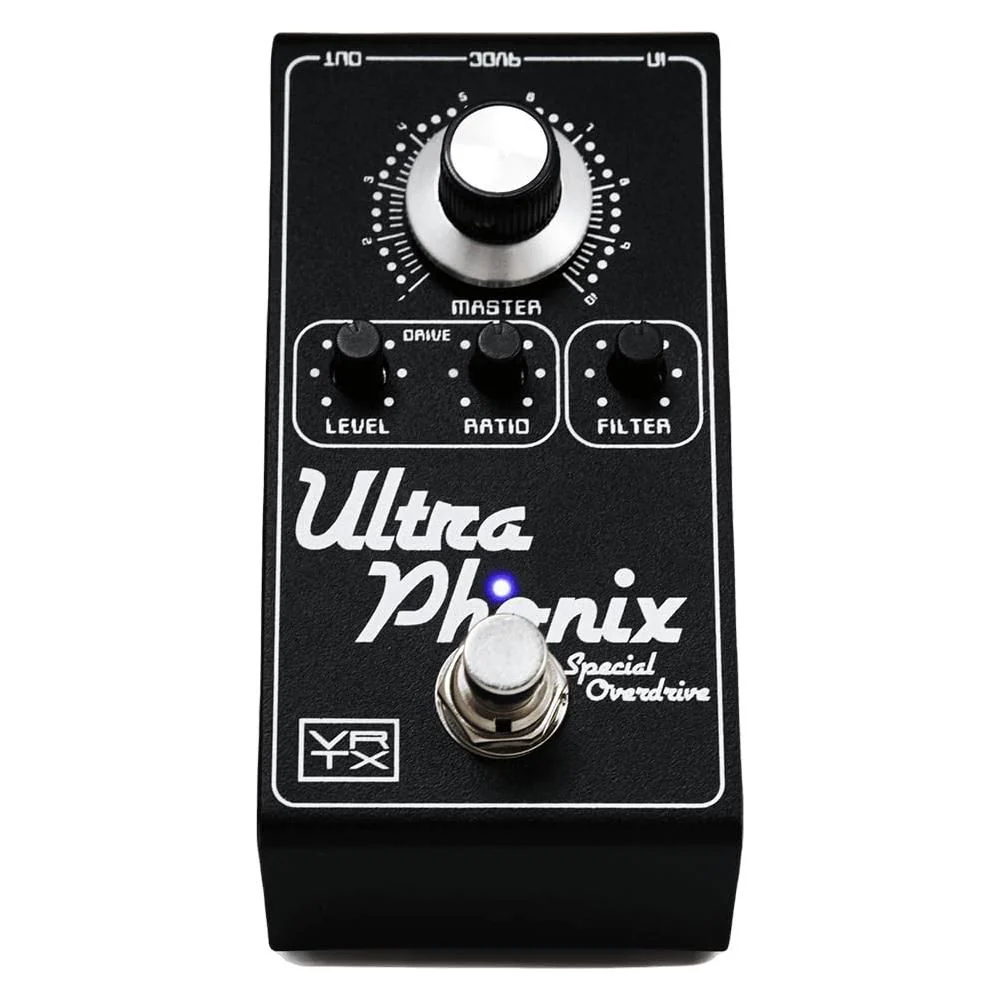 Vertex Effects Ultraphonix MK II Overdrive Pedal Bundle w/2x Strukture S6P48 Woven Right Angle Patch Cables, 12x Guitar Picks and Liquid Audio Polishing Cloth - Image 2