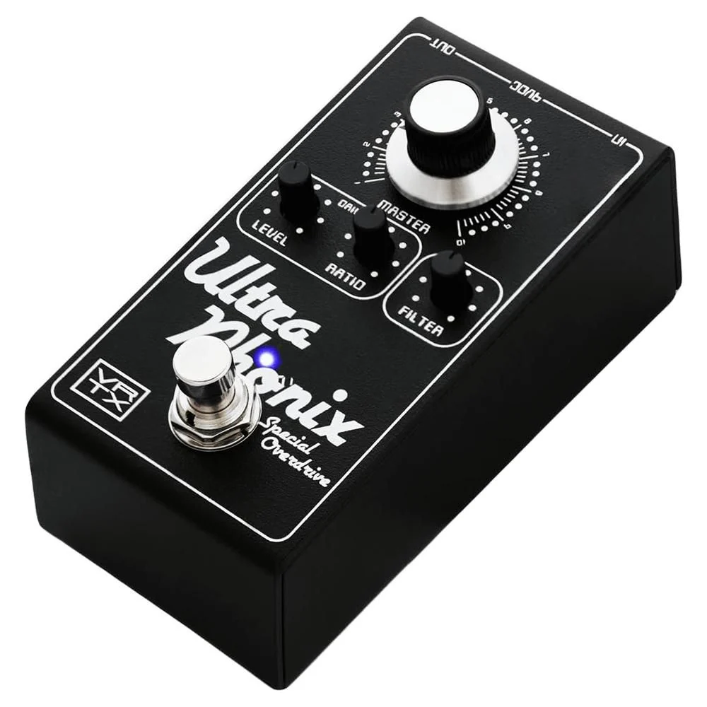 Vertex Effects Ultraphonix MK II Overdrive Pedal Bundle w/2x Strukture S6P48 Woven Right Angle Patch Cables, 12x Guitar Picks and Liquid Audio Polishing Cloth - Image 5