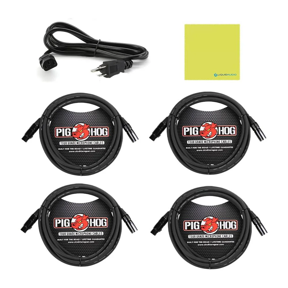 Warm Audio Microphone Preamplifier + EQ (WA73-EQ) Bundle with 4x Pig Hog 8mm XLR Microphone Cable 10ft and Liquid Audio Instrument Polishing Cloth - Single Channel British Mic Preamp, 1073 Style - Image 5