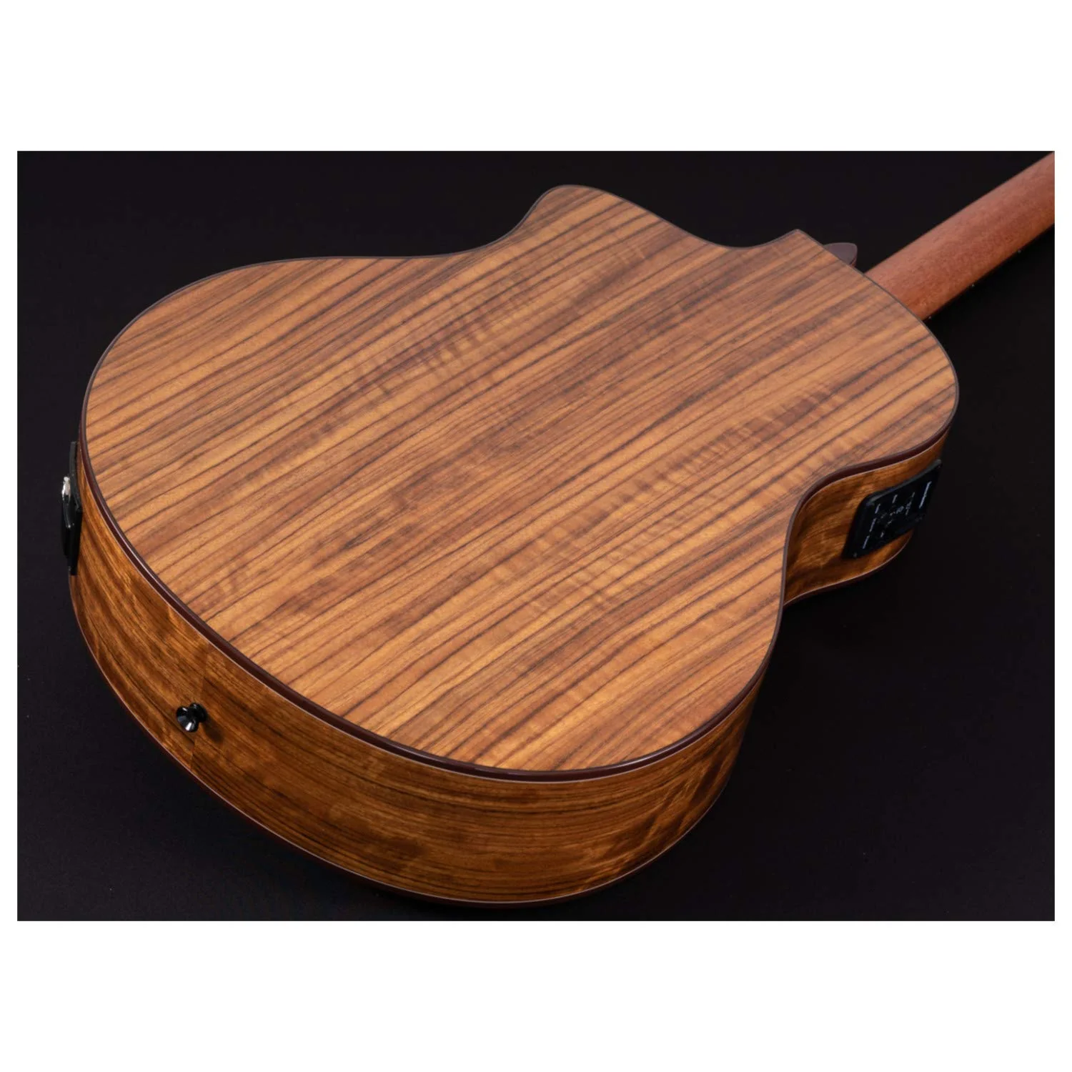 Washburn Bella Tono 6 String Acoustic-Electric Guitar, Right, Gloss Charcoal Burst - Image 13
