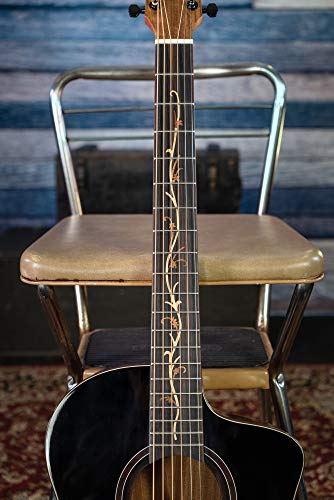 Washburn Bella Tono 6 String Acoustic-Electric Guitar, Right, Gloss Charcoal Burst - Image 8
