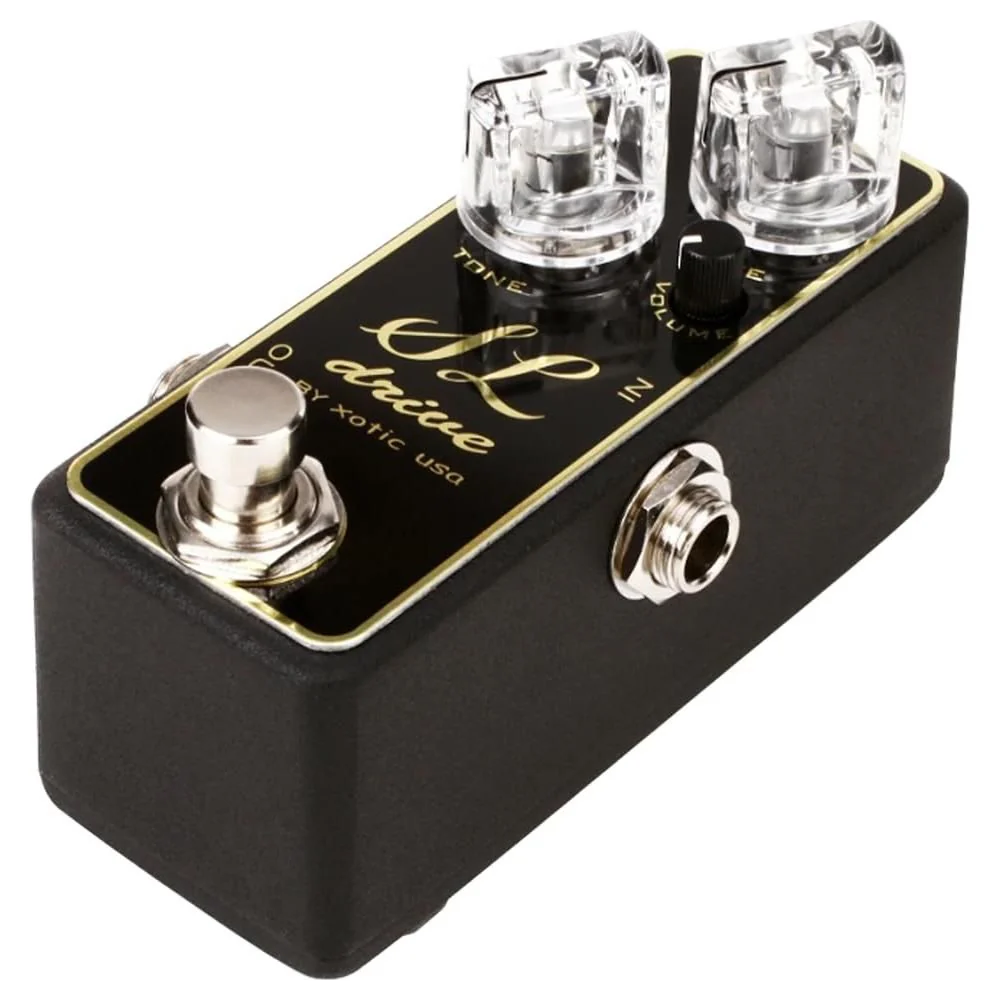 XOTIC SL Drive Mini Overdrive Pedal Bundle w/ 2-Pack Strukture S6P48 Woven Right Angle Patch Cable, 12-Pack Guitar Pick and Liquid Audio Polishing Cloth - Image 3