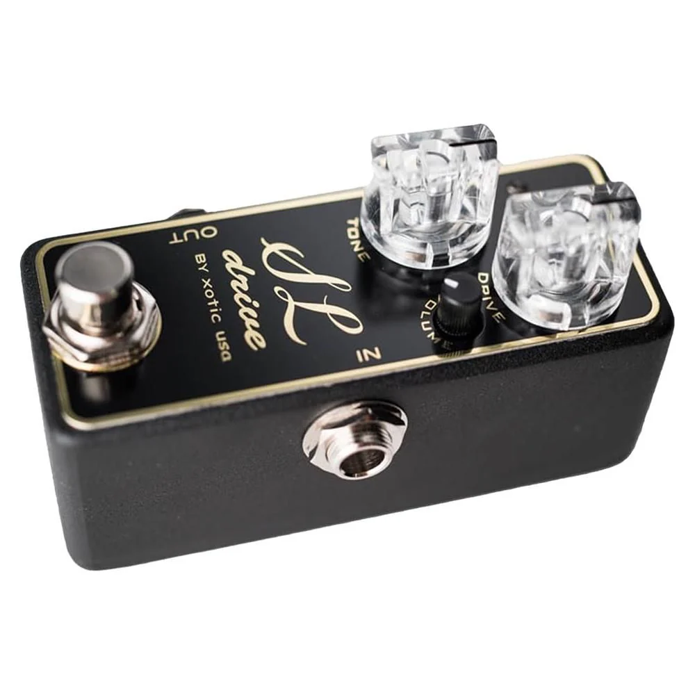 XOTIC SL Drive Mini Overdrive Pedal Bundle w/ 2-Pack Strukture S6P48 Woven Right Angle Patch Cable, 12-Pack Guitar Pick and Liquid Audio Polishing Cloth - Image 4
