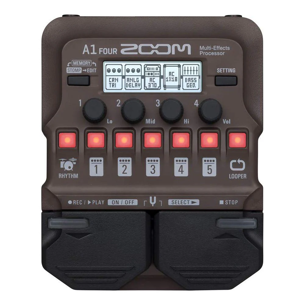 Zoom A1 FOUR Acoustic Instrument Multi-Effects Processor Pedal, Acoustic Modeling, Looper, Rhythm Section - Image 8