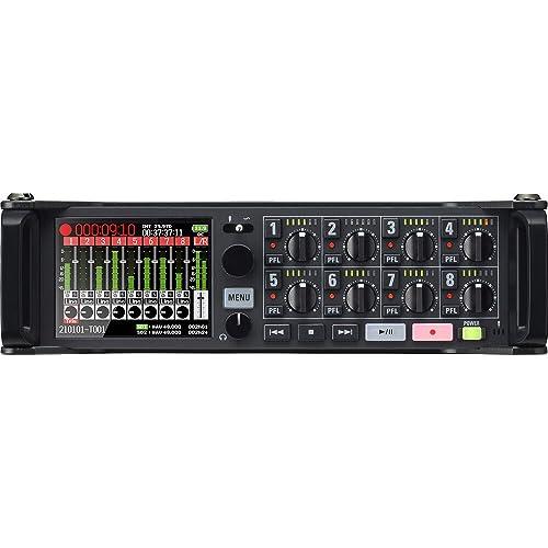 Zoom F8n Pro Professional Field Recorder/Mixer, Audio for Video, 32-bit/192 kHz Recording, 10 Channel Recorder, 8 XLR/TRS Inputs, Timecode, Ambisonics Mode, Battery Powered, Dual SD Card Slots - Image 4
