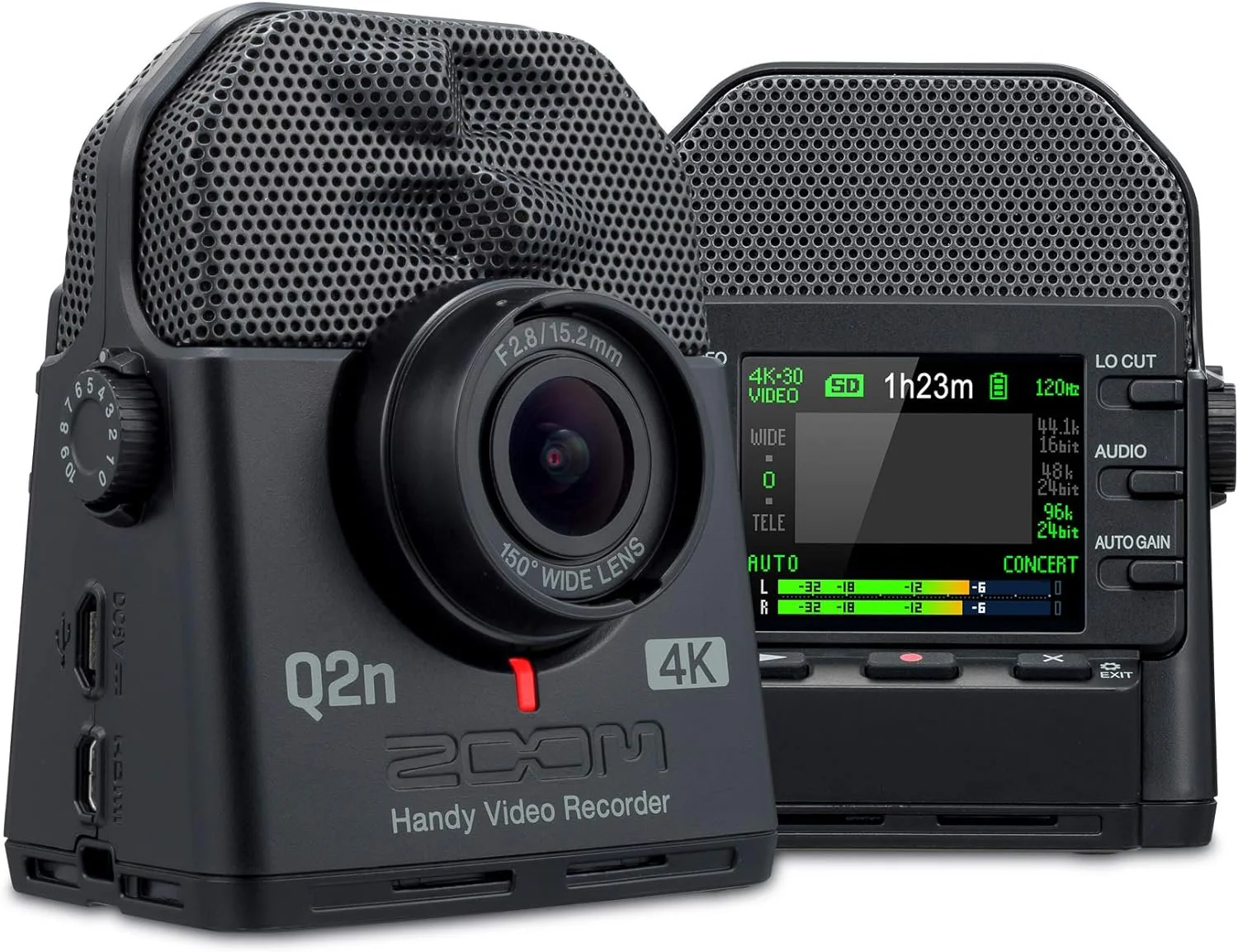 Zoom Q2n-4K Handy Video Recorder, 4K/30P Ultra High Definition Video, Compact Size, Stereo Microphones, Wide Angle Lens, for Recording Music, Video, YouTube Videos, Livestreaming - Image 2